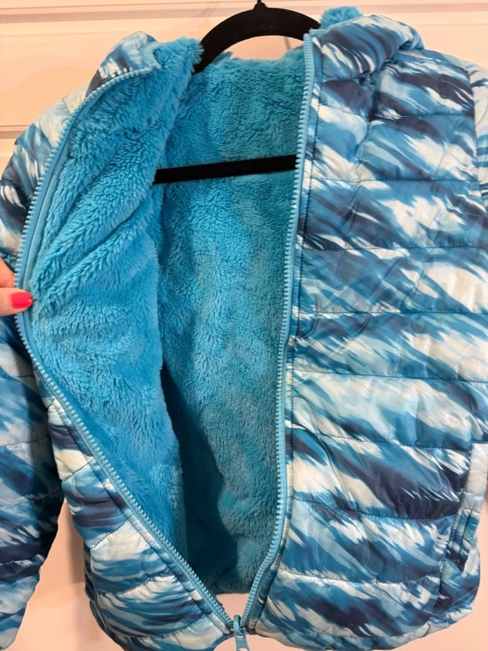 Lands’ End Kids Reversible Insulated Fleece Jacket - medium 8